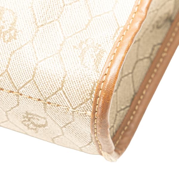 Pre-owned Dior Honeycomb Coated Canvas Business Bag Brown