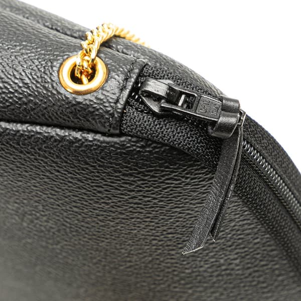 Pre-owned Dior Honeycomb Coated Canvas Chain Crossbody Black