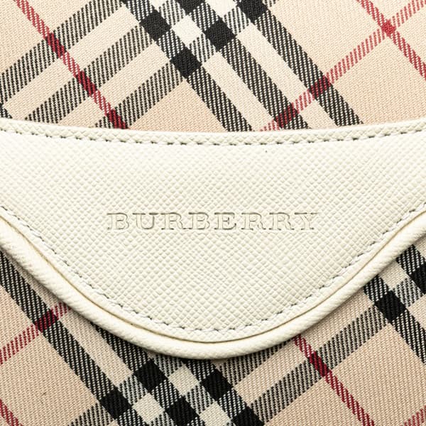Pre-owned Burberry Nova Check Canvas Crossbody Brown