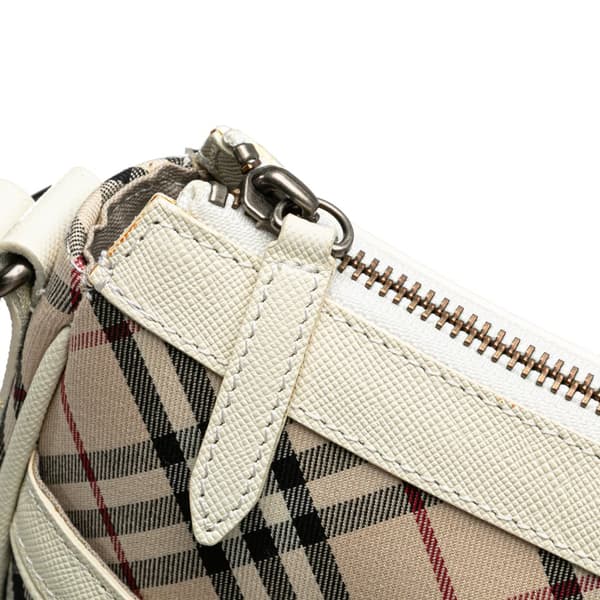 Pre-owned Burberry Nova Check Canvas Crossbody Brown