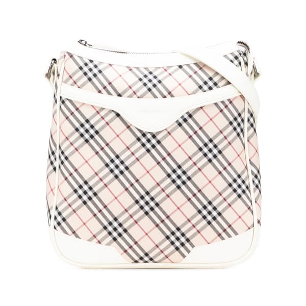 Pre-owned Burberry Nova Check Canvas Crossbody Brown