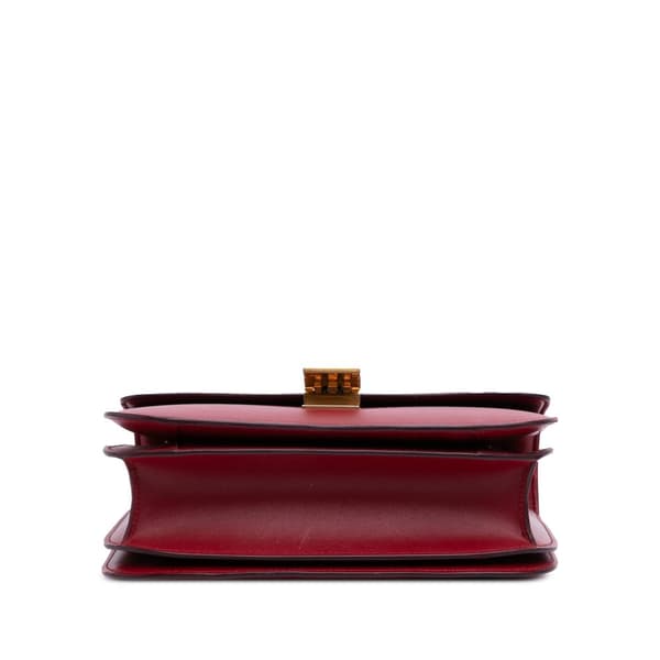 Pre-owned Celine Medium Calfskin Classic Box Red