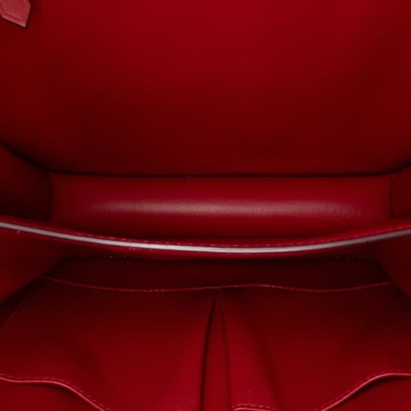 Pre-owned Celine Medium Calfskin Classic Box Red