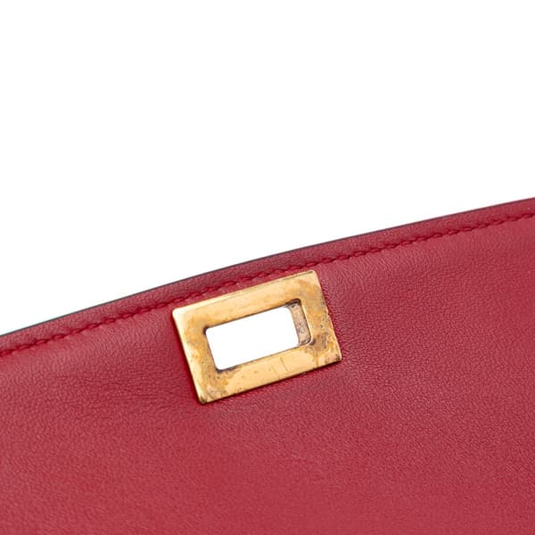 Pre-owned Celine Medium Calfskin Classic Box Red