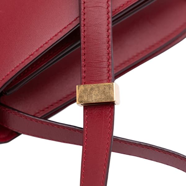 Pre-owned Celine Medium Calfskin Classic Box Red