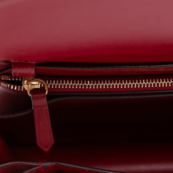 Pre-owned Celine Medium Calfskin Classic Box Red