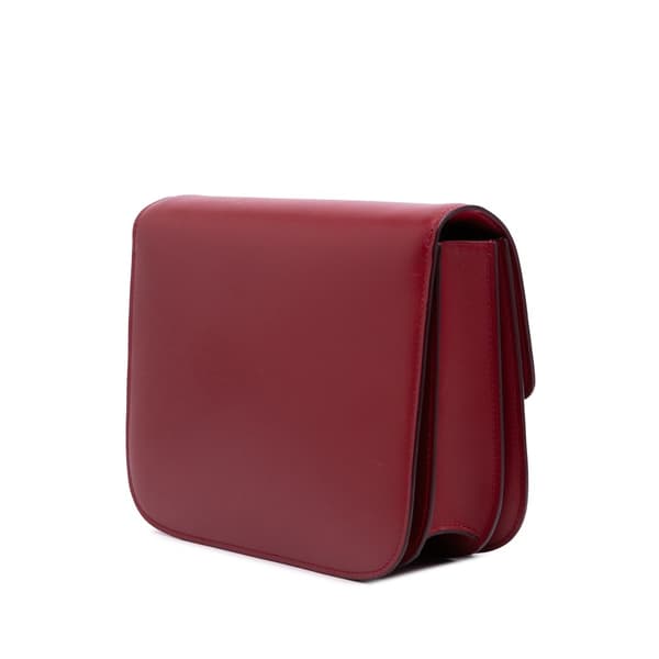 Pre-owned Celine Medium Calfskin Classic Box Red
