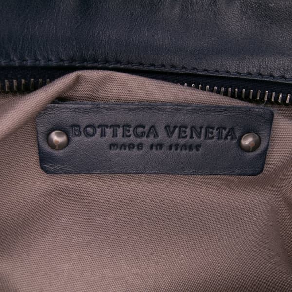 Pre-owned Bottega Veneta Leather Intrecciato Crossbody Blue