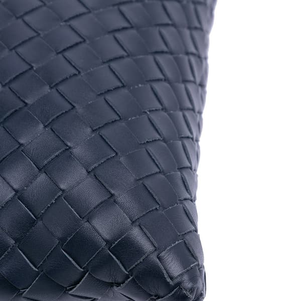Pre-owned Bottega Veneta Leather Intrecciato Crossbody Blue