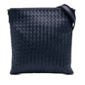 Miniatyrbilde 1 av 10: Pre-owned Bottega Veneta Leather Intrecciato Crossbody Blue