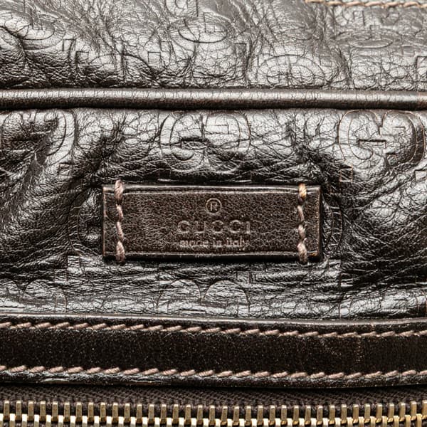 Pre-owned Gucci Guccissima Crossbody Brown