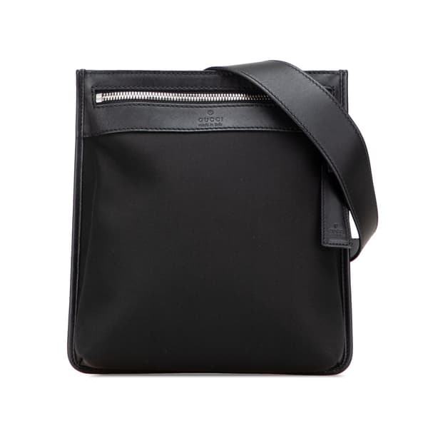 Pre-owned Gucci Nylon Messenger Bag Black