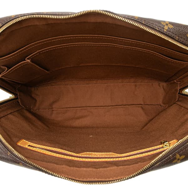 Pre-owned Louis Vuitton Monogram Porte-Documents Pegase Brown
