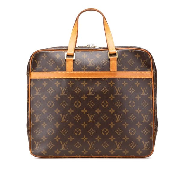 Pre-owned Louis Vuitton Monogram Porte-Documents Pegase Brown