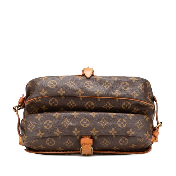 Pre-owned Louis Vuitton Monogram Saumur 30 Brown