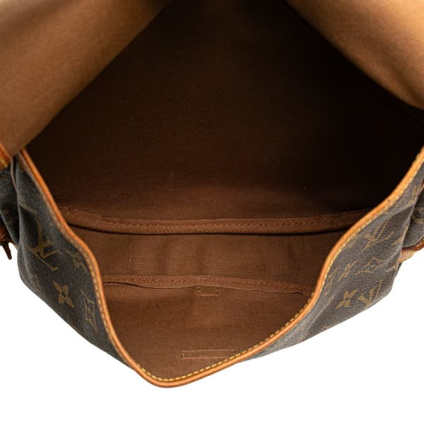 Pre-owned Louis Vuitton Monogram Saumur 30 Brown