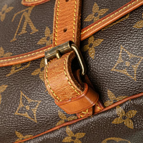 Pre-owned Louis Vuitton Monogram Saumur 30 Brown