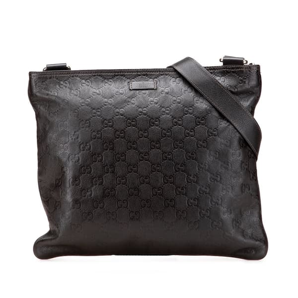 Pre-owned Gucci Guccissima Crossbody Brown