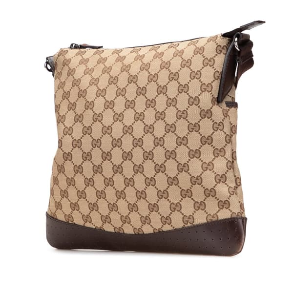 Pre-owned Gucci GG Canvas Crossbody Brown