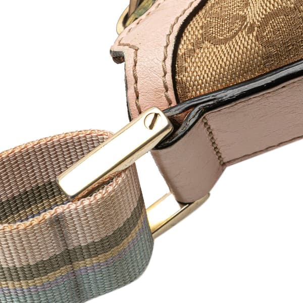 Pre-owned Gucci GG Canvas Web Crossbody Brown