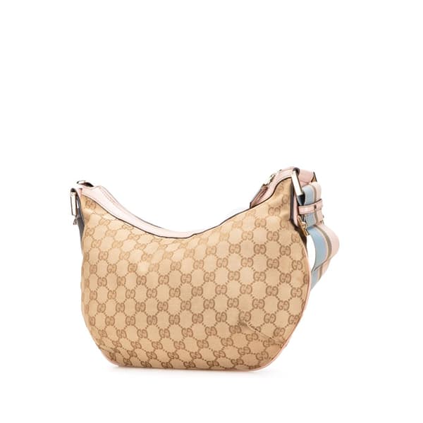 Pre-owned Gucci GG Canvas Web Crossbody Brown
