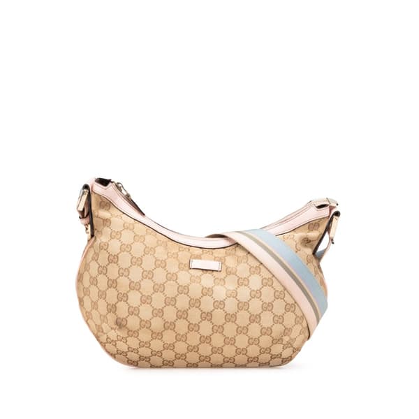 Pre-owned Gucci GG Canvas Web Crossbody Brown