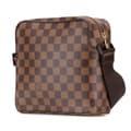 Miniatyrbillede 2 af 10: Pre-owned Louis Vuitton Damier Ebene Olav PM Brown