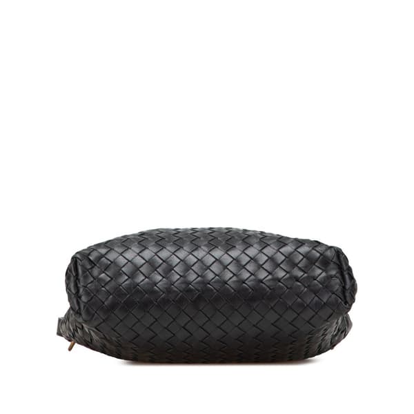 Pre-owned Bottega Veneta Leather Intrecciato Crossbody Black