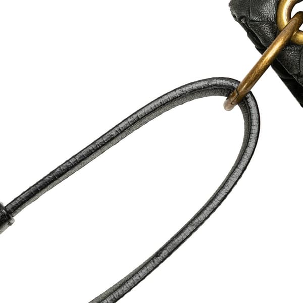 Pre-owned Bottega Veneta Leather Intrecciato Crossbody Black