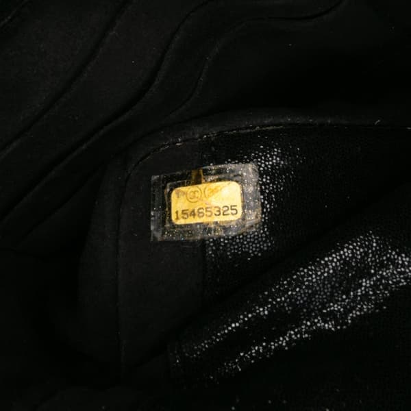 Pre-owned Chanel Sequined Goatskin CC Crystal Wallet On Chain Black