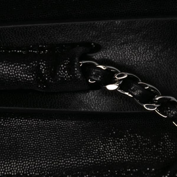 Pre-owned Chanel Sequined Goatskin CC Crystal Wallet On Chain Black