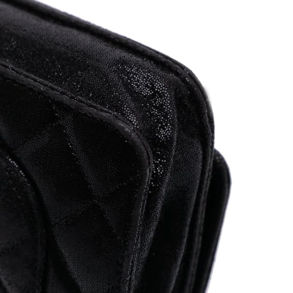 Pre-owned Chanel Sequined Goatskin CC Crystal Wallet On Chain Black
