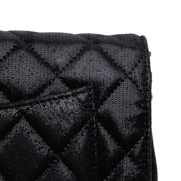 Pre-owned Chanel Sequined Goatskin CC Crystal Wallet On Chain Black