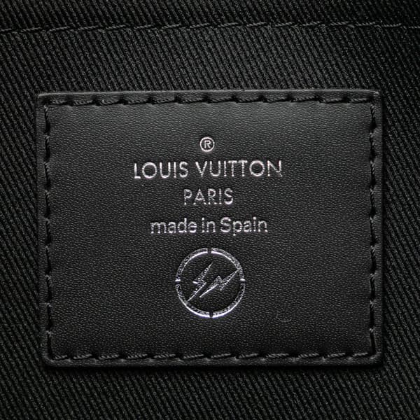 Pre-owned Louis Vuitton Fragment Monogram Eclipse Flash Apollo Messenger PM Black