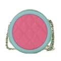 Miniatyrbild 3 av 10: Pre-owned Chanel Tricolor Caviar CC Filigree Round Crossbody Pink