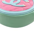 Miniatyrbild 9 av 10: Pre-owned Chanel Tricolor Caviar CC Filigree Round Crossbody Pink