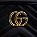 Miniatyrbild 6 av 10: Pre-owned Gucci Mini GG Marmont Matelasse Leather Crossbody Black