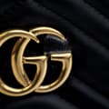 Miniatyrbild 7 av 10: Pre-owned Gucci Mini GG Marmont Matelasse Leather Crossbody Black