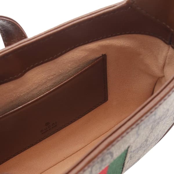 Pre-owned Gucci Mini GG Supreme Jackie 1961 Crossbody Brown