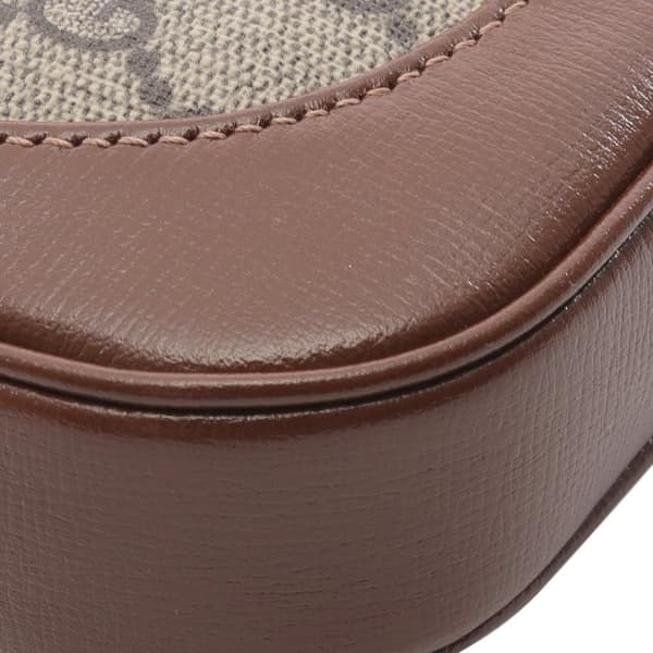 Pre-owned Gucci Mini GG Supreme Jackie 1961 Crossbody Brown
