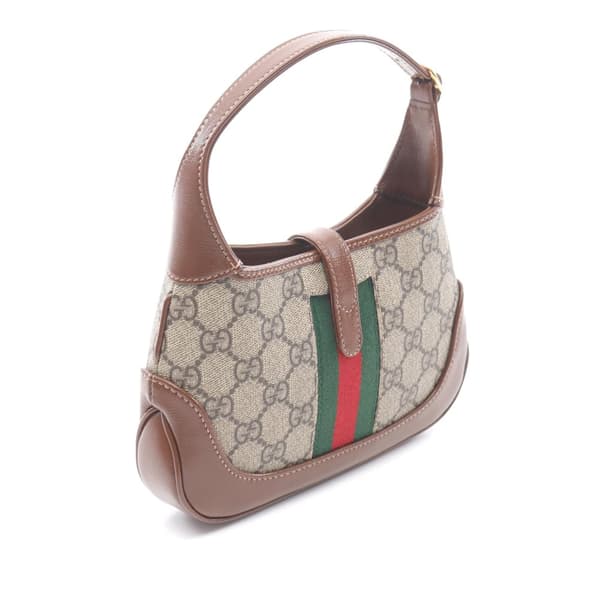 Pre-owned Gucci Mini GG Supreme Jackie 1961 Crossbody Brown