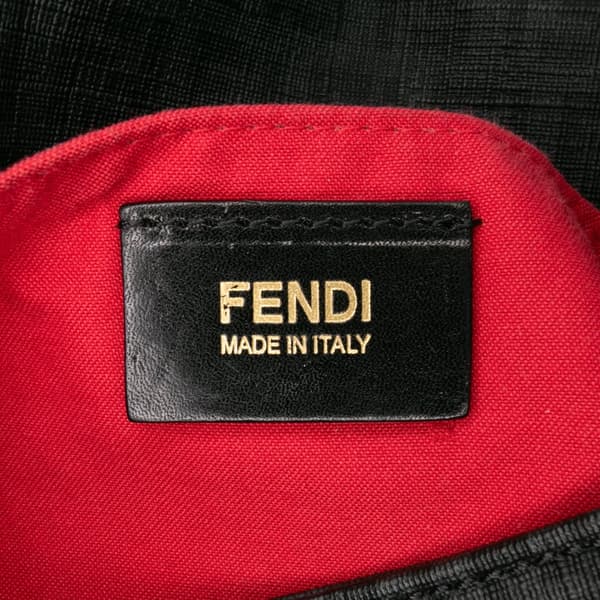 Pre-owned Fendi Zucchino Spalmati Crossbody Black