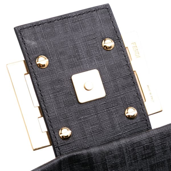 Pre-owned Fendi Zucchino Spalmati Crossbody Black