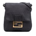 Miniatyrbild 1 av 10: Pre-owned Fendi Zucchino Spalmati Crossbody Black