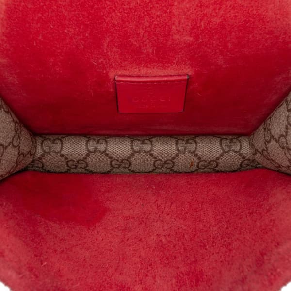 Pre-owned Gucci Mini GG Supreme Dionysus Crossbody Brown