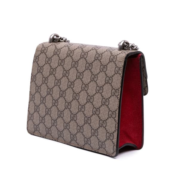 Pre-owned Gucci Mini GG Supreme Dionysus Crossbody Brown