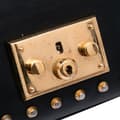 Miniatyrbild 7 av 10: Pre-owned Gucci Small Pearl Studded Leather Padlock Crossbody Black