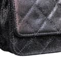 Miniatyrbillede 9 af 10: Pre-owned Chanel Quilted Iridescent Lambskin Tartan Button Wallet On Chain Silver