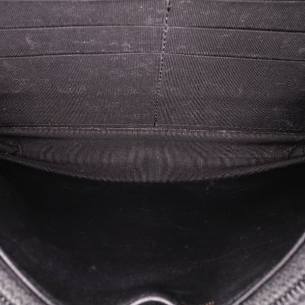 Pre-owned Chanel Quilted Calfskin Chain Around Boy Wallet On Chain Black