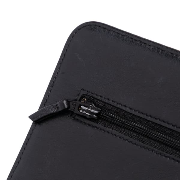 Pre-owned Chanel Quilted Calfskin Chain Around Boy Wallet On Chain Black